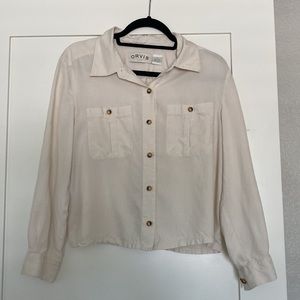 Orvis White Silk Button Down